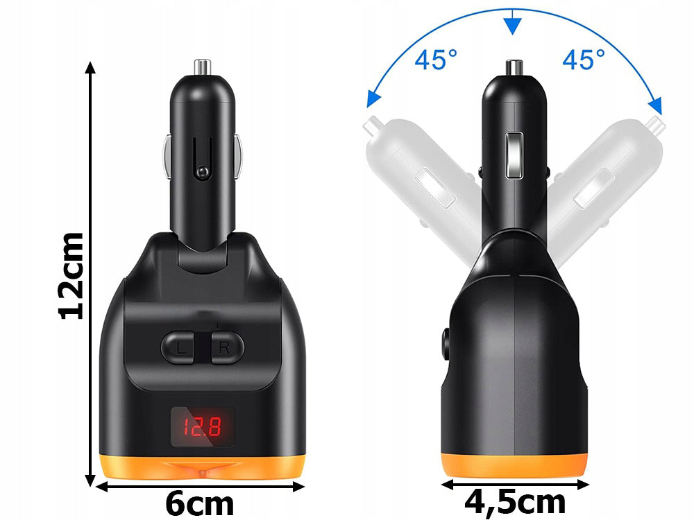 Adaptor bricheta USB, Zola®, 3 porturi USB, 2 prize pentru bricheta, 12-24V, 100W, 12x6x4.5 cm, negru/portocaliu Adaptor bricheta USB, Zola®, 3 porturi USB, 2 prize pentru bricheta, 12-24V, 100W, 12x6x4.5 cm, negru/portocaliu
